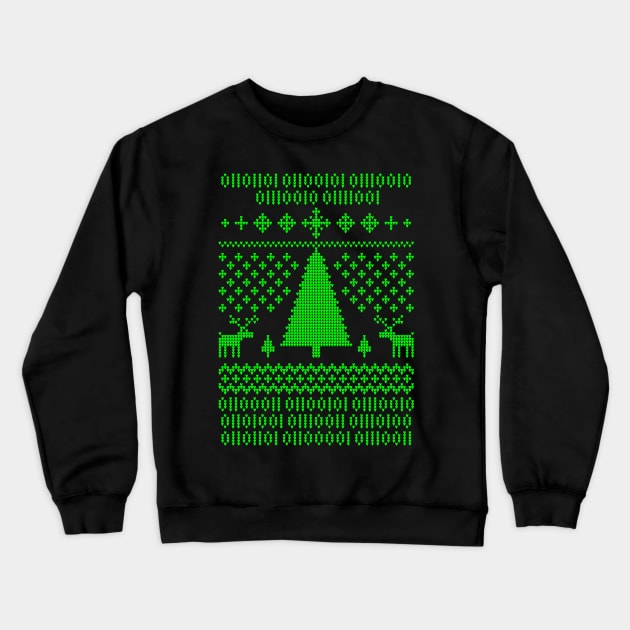 Binary Christmas Crewneck Sweatshirt by manikx